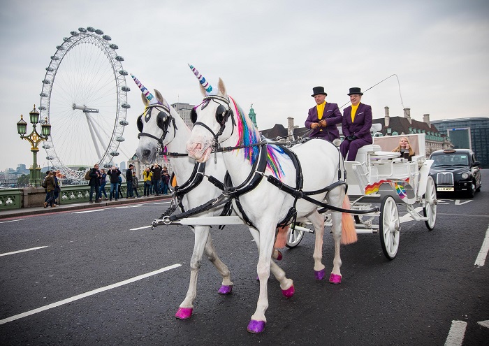 For this week only, Londoners can catch a unicorn cab to work - VIDEO