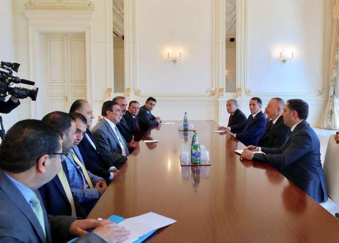 Präsident Ilham Aliyev empfängt jordanische Delegation