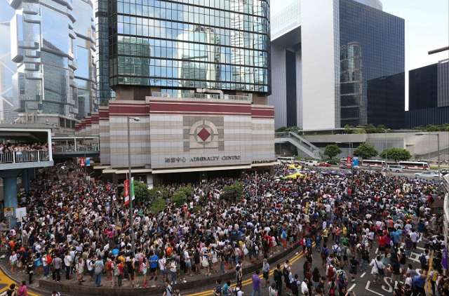 Hundreds gather in Hong Kong on anniversary of Occupy protests