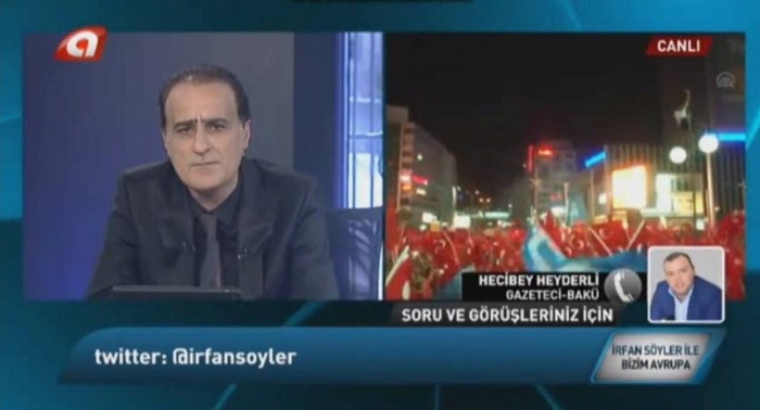 Azərbaycanlı jurnalist Türkiyə televiziyasında canlı yayımda - VİDEO