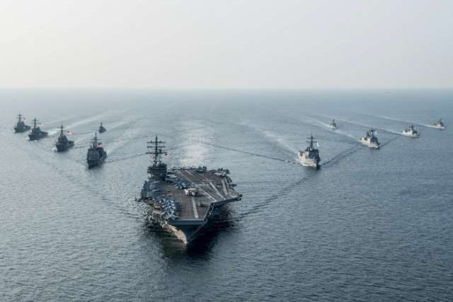 Joint US and South Korean navy drills kicks off around the Korean Peninsula