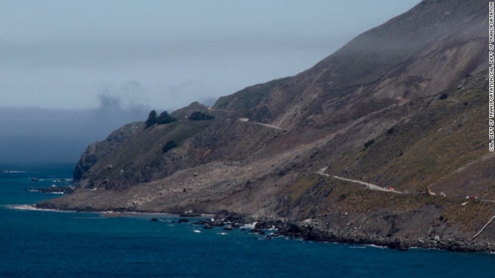 Landslide buries California's scenic highway near Big Sur