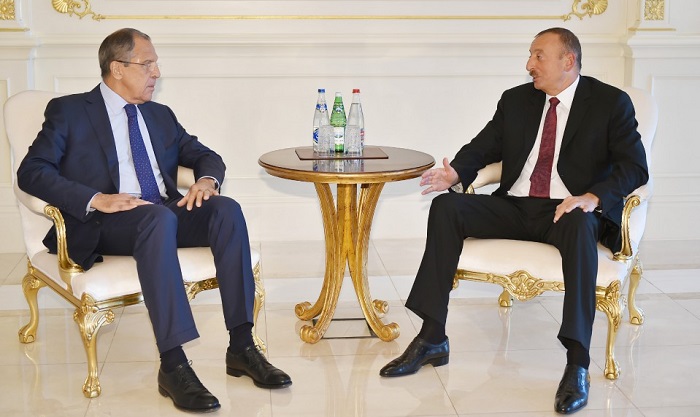 Aliyev hat den russischen Außenminister Sergej Lawrow