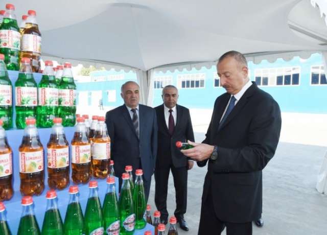 President Ilham Aliyev attends opening of lemonade plant in Gadabay - PHOTOS