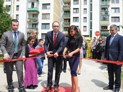 Leyla Aliyeva attends opening of center for blind and visually impaired children and youth in Sarajevo