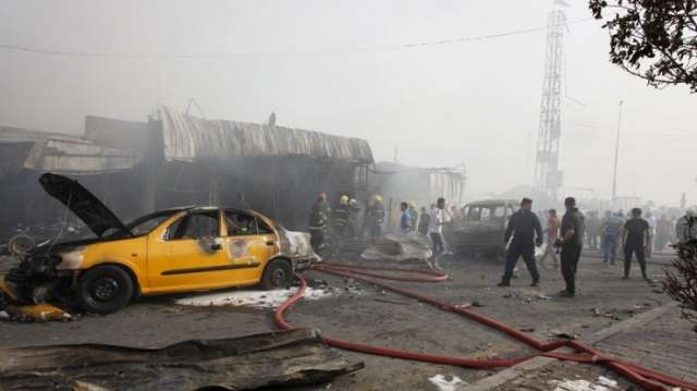 قتلى وجرحى إثر تفجير مزدوج في العاصمة بغداد-حدثت صور