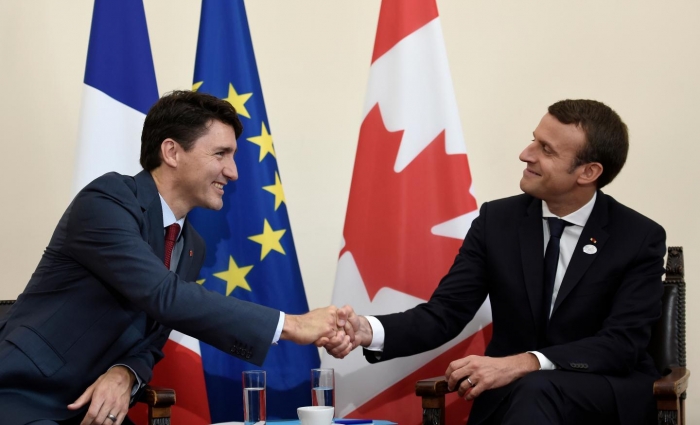 Justin Trudeau Meets Emmanuel Macron and the Rest Is Bromance
