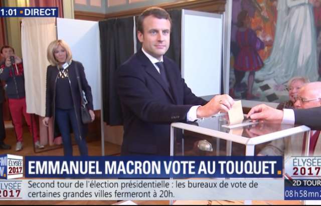 Emmanuel Macron a voté au Touquet