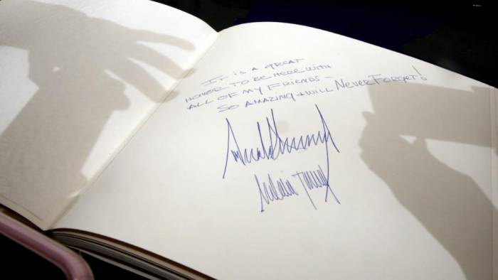 Trump besucht Holocaust-Mahnmal Yad Vashem - was er ins Gästebuch schreibt, ist zum Fremdschämen