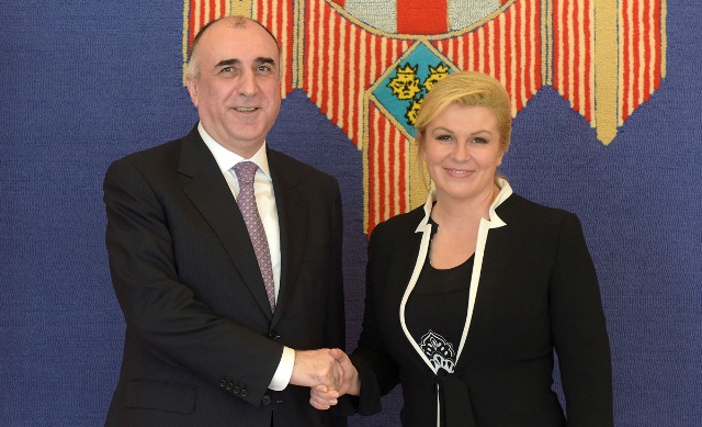 Məmmədyarov xanım prezidentlə görüşüb