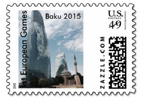 Postage stamp dedicated to European Games 2015 released in US
