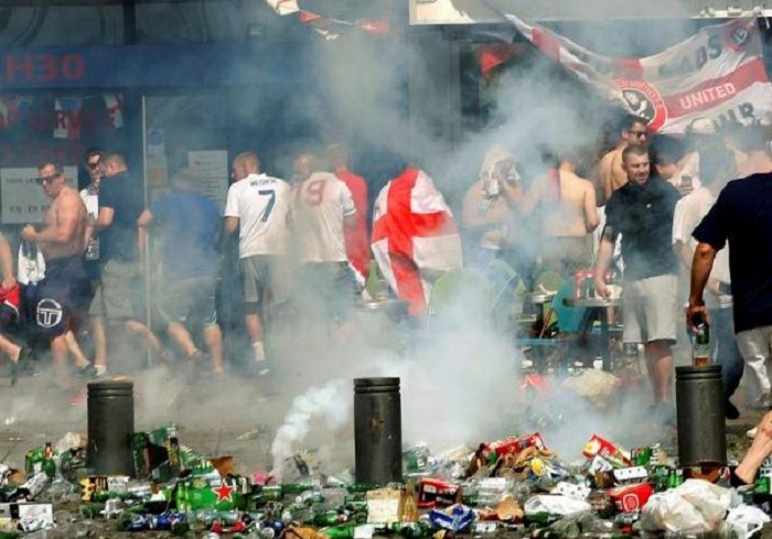 Clashes in Marseille ahead of England-Russia match