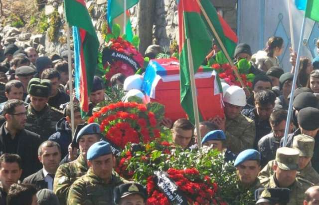 Martyred Azerbaijani soldier buried in Sheki