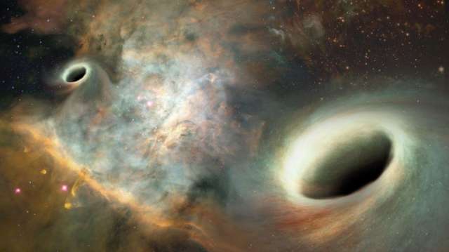 Supurmassive black holes observed orbiting each other for every first time