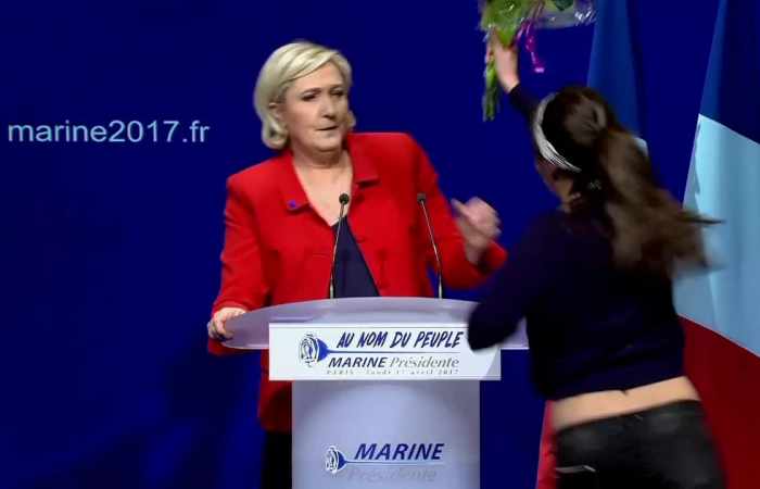 Les Femen... La bête noire de Marine Le Pen - VIDEO