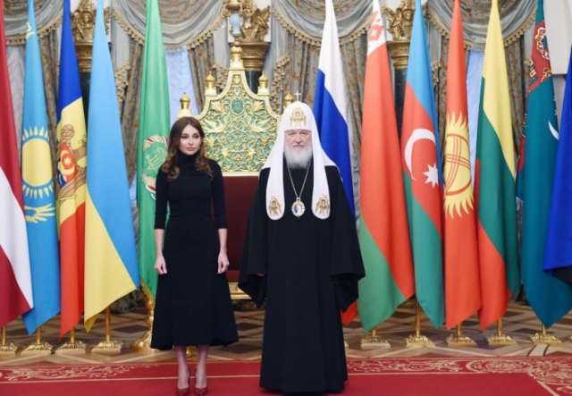 First VP Mehriban Aliyeva receives Order of saint Equal to Apostles Duchess Olga - PHOTOS