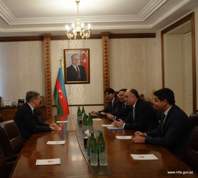 Azerbaijani FM receives outgoing Russian ambassador
