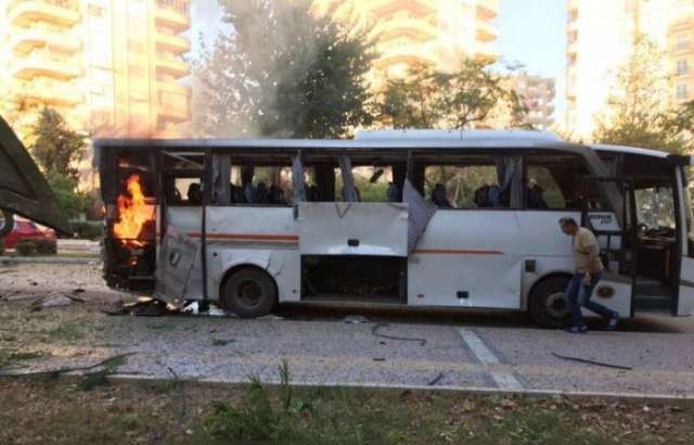 12 wounded in bomb attack on police vehicle in Turkey’s Mersin province
