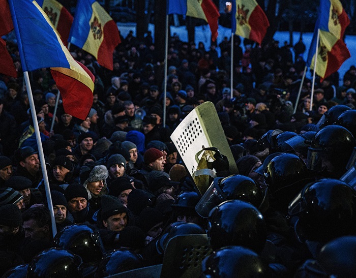 Moldauische Opposition marschiert durch Chisinau