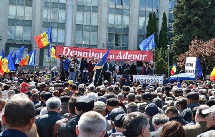 Moldovada yenidən etirazlar başladı