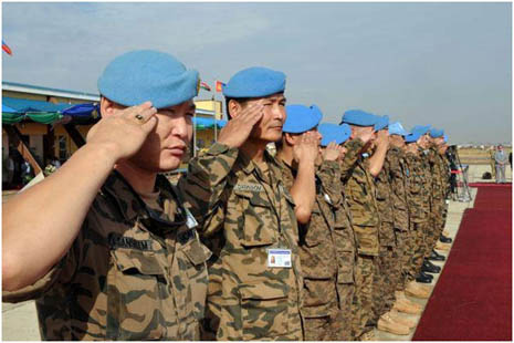 Mongolian border guards study Azerbaijan`s experience