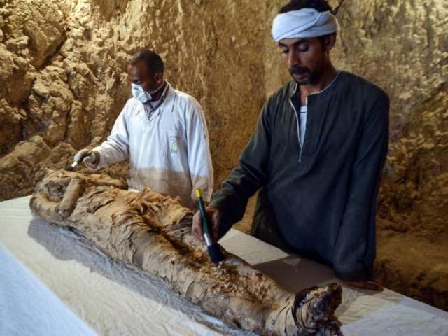 Mummy and ancient treasures 'in near perfect condition' found in Egypt