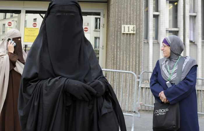 Marzan niqab son visage couvrant musulman cravate noire voile niqaab Full HIJAB ISLAM 