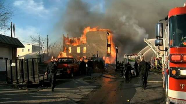 Man trying to copy TV show starts massive NY fire - NO COMMENT