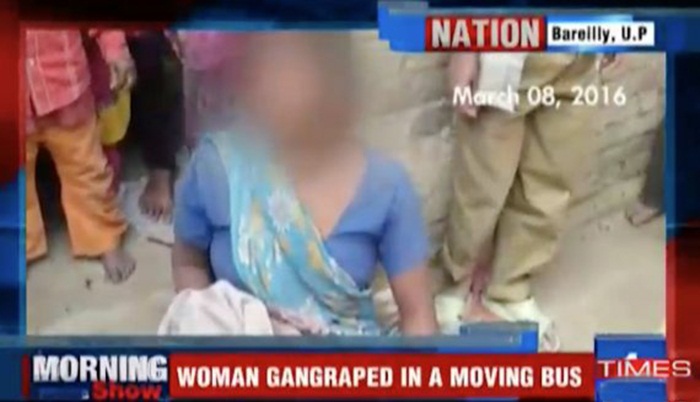 Woman gang raped and her baby boy killed in a moving bus 