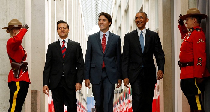 Obama, Trudeau y Peña Nieto se conjuran contra el proteccionismo