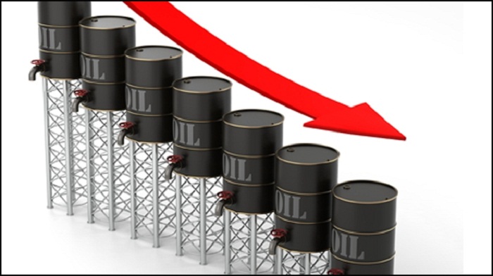 Les cours du pétrole en chute