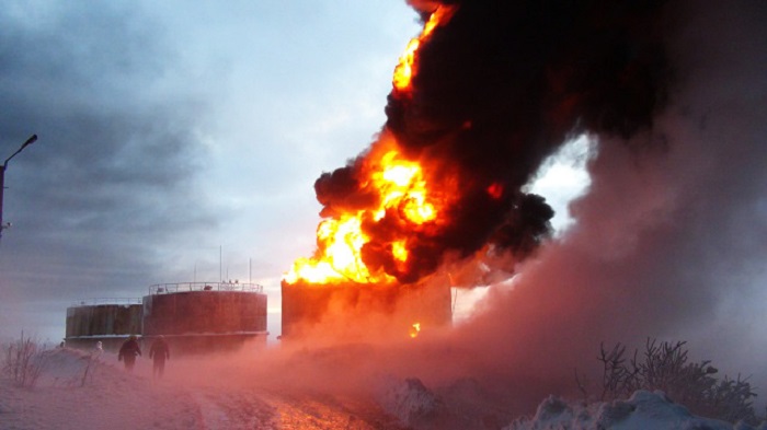 Tank-trucks loaded with petrol catch fire in Kazakhstan