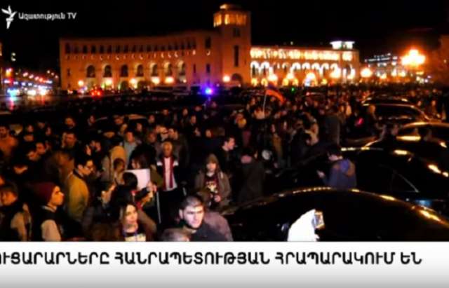 
En Ereván miles de personas protestan contra el régimen de Sarquisyán-Video