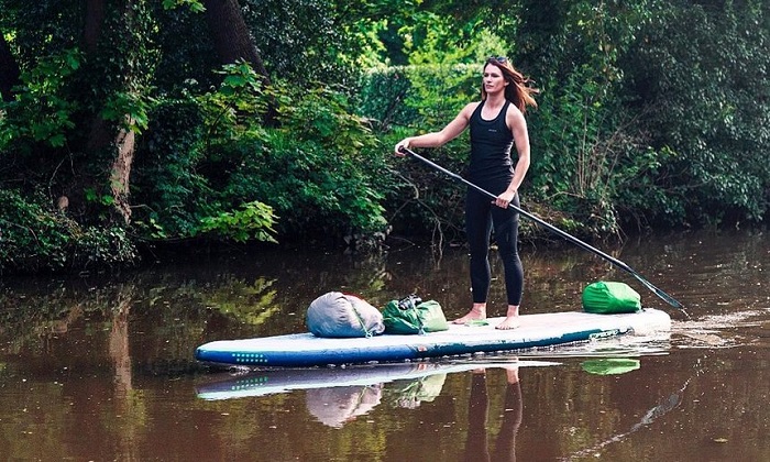 Woman paddleboarding England`s canals finds thousands of plastic items