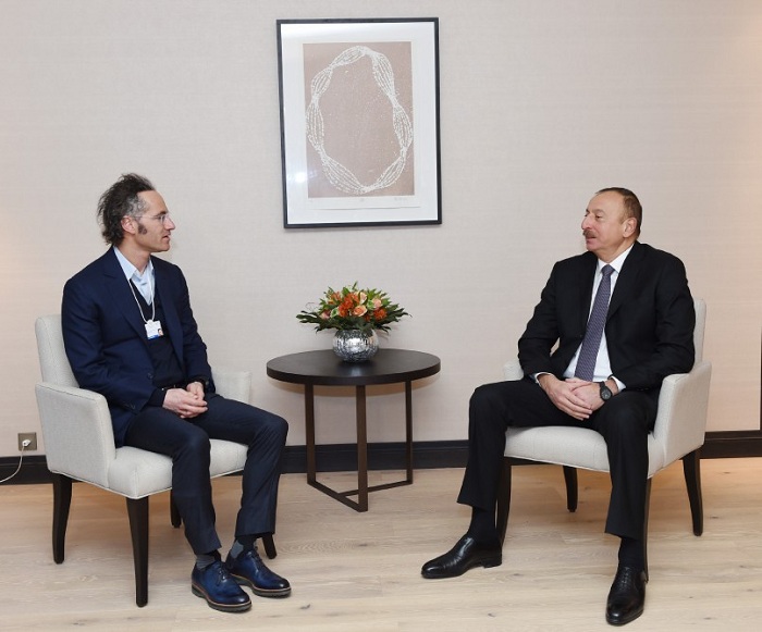 Präsident Ilham Aliyev trifft sich mit CEO und Gründer von “Palantir Technologies“