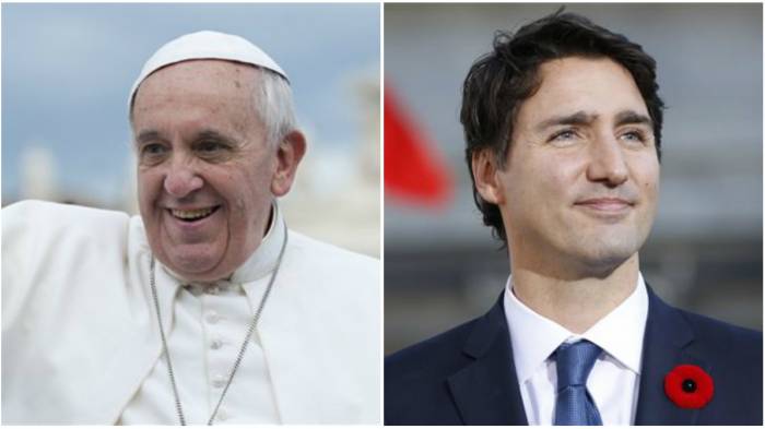 Rencontre cordiale entre le Pape et Trudeau