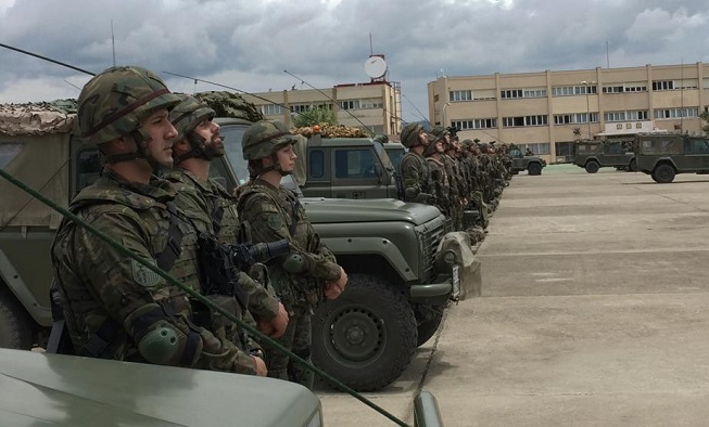 Parada militar en el centro de Barcelona