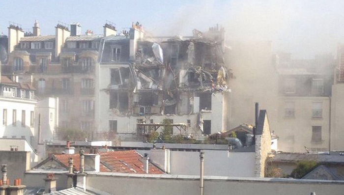 House explodes in central Paris after fire breaks