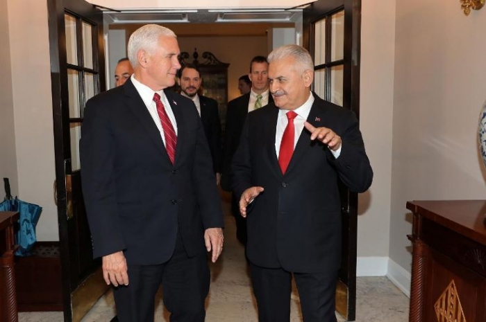 Pence voices U.S. concern to Turkish prime minister about arrests