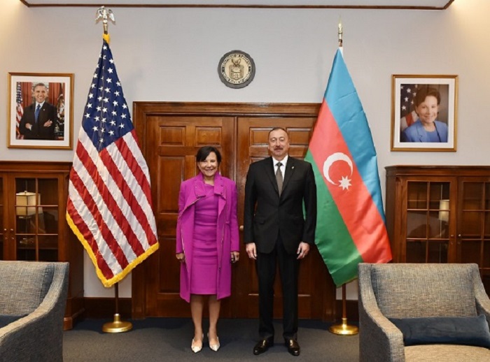 Ilham Aliyev traf sich mit der US-Handelsministerin Penny Pritzker- FOTOS