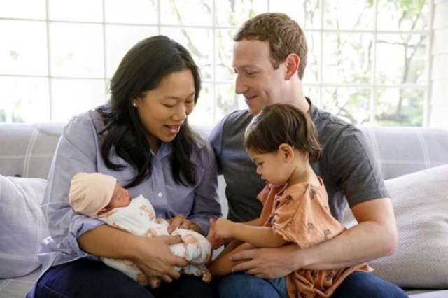 Zuckerberg, wife Priscilla Chan welcome second child
