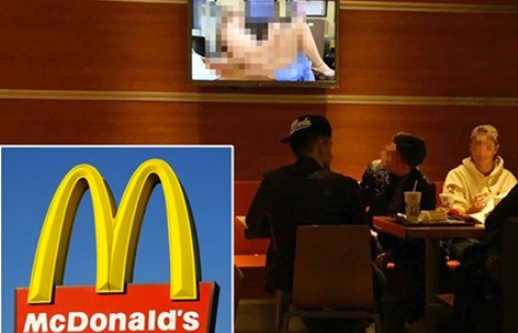 “McDonald’s”-da porno göstərdilər - FOTO 