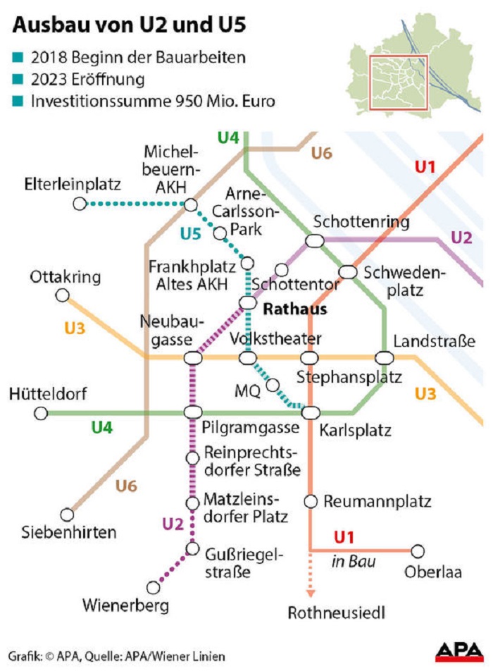 U-Bahn: Trasse und Stationen für U5 und U2 fix