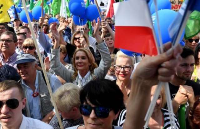 Poland march: Thousands protest against 'curbs on democracy'