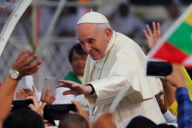 Pope calls for peace in Myanmar on diplomatically fraught trip