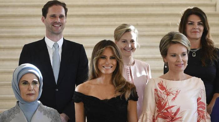 Quand l'époux du Premier ministre luxembourgeois pose avec les premières dames