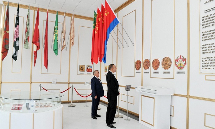 Ilham Aliyev reviewed the Flag Square in Goychay - PHOTOS