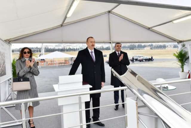 President Aliyev, his spouse review work done in Baku White City - UPDATED
