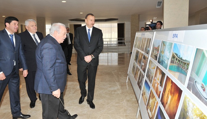 Azerbaijan`s president views "Markhal" sanatorium in Shaki