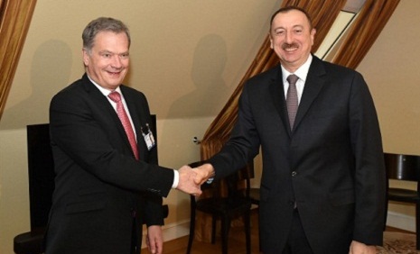 President Aliyev meets with president of Finland in Munich 